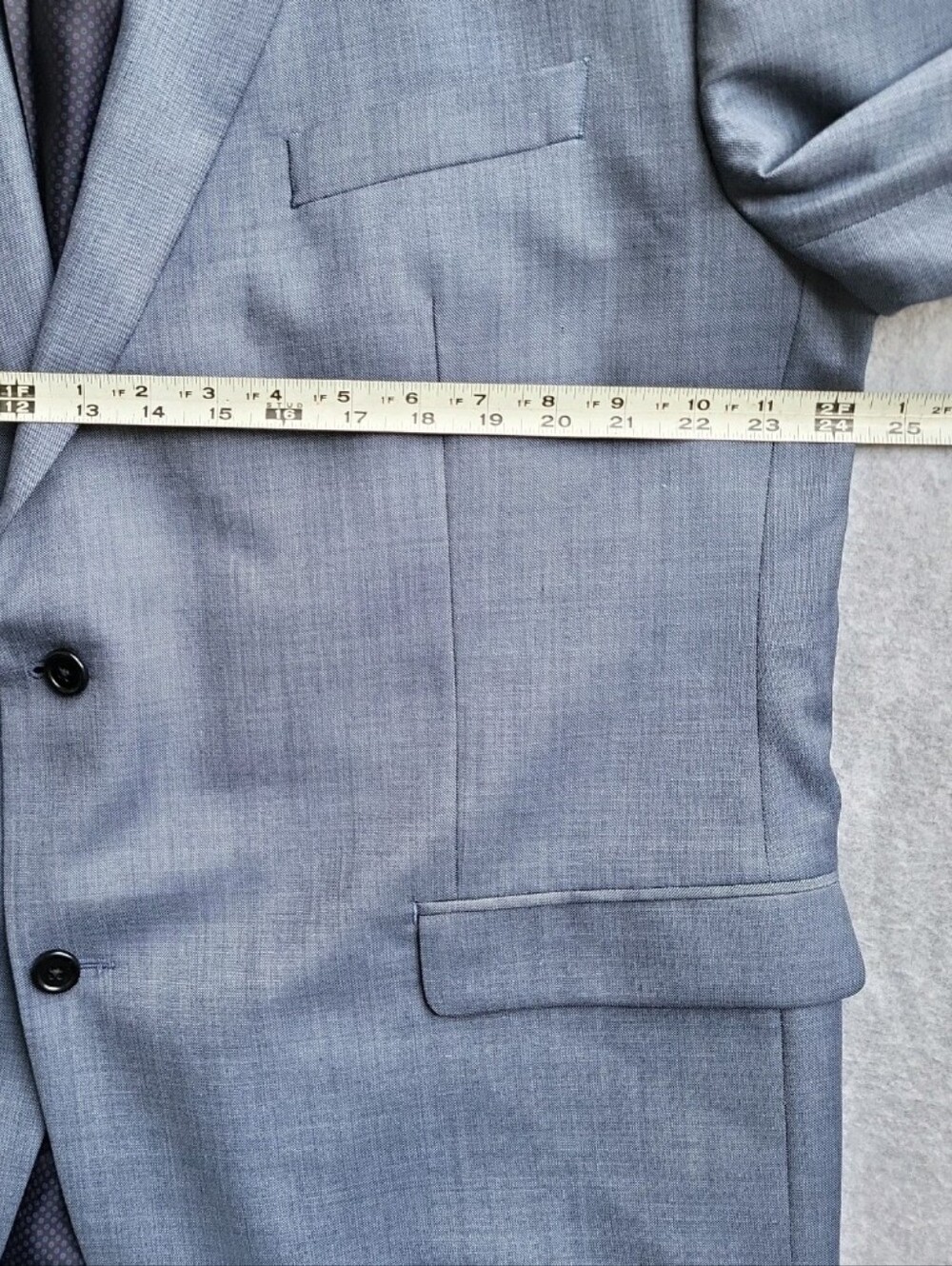 Shaquille O'Neal Blazer Mens 50 Big&Tall Light Blue 100% Wool Sport Coat Jacket - Picture 9 of 15